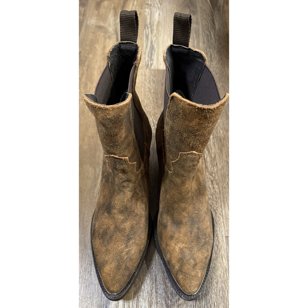 ARIAT Women's Shiloh Bootie, NWT Size 8.5 Dark Ginger Suede Leather Brown - Picture 3 of 8